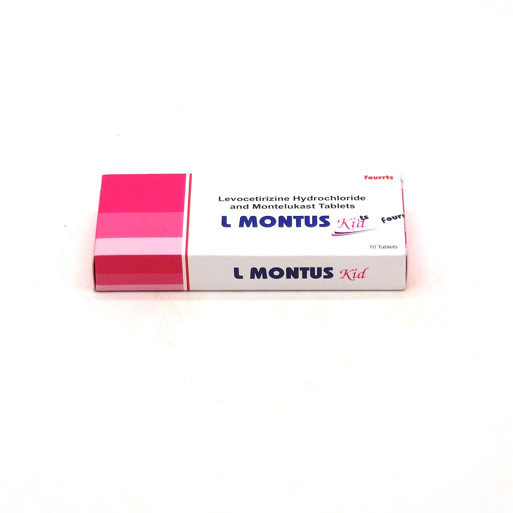 Montelukast/Levocetrizine Dihydrochloride 10mg Tablets (L Montus Kid) 