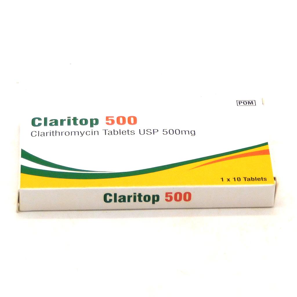 Clarithromycin 500mg Tablets (Claritop 500)
