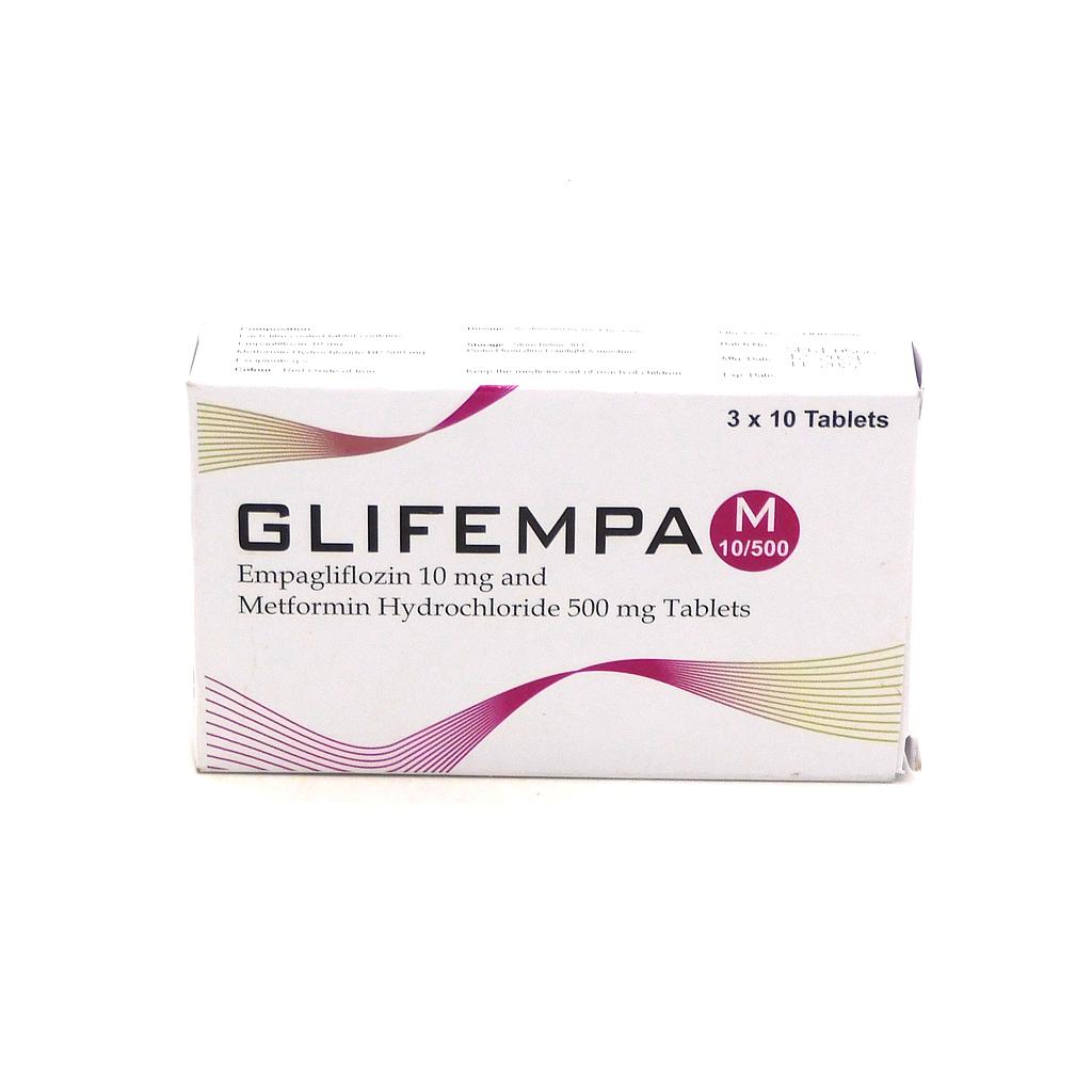 Empagliflozin/Metformin 10/500mg Tablets (Glifempa-M) 